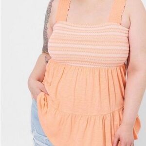 *Torrid Smocked Babydoll Women's Top - Spring, Plus size, spring, summer